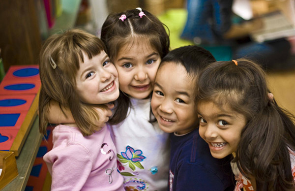 Happy children at Leitrim Montessori Preschool in Findlay Creek.